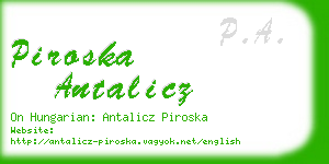 piroska antalicz business card